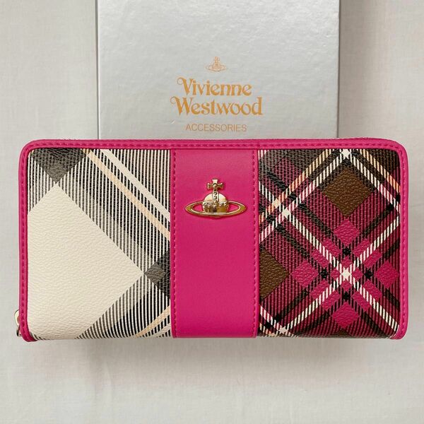 Vivienne Westwood 長財布 55VV356 ピンク ピーチ