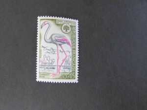 ⑫　動物コレクション　フランス　鳥；フラミンゴ　1種完　1970.3.21
