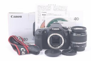 CANON EOS 60D EF-S 18-55mm F3.5-5.6 IS キャノン デジタル 一眼レフ カメラ ブラック 箱付 43261-Y