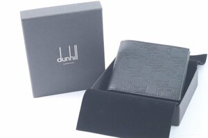 dunhill ダンヒル 財布 折り畳み メンズ ウォレット 二つ折り ブラック 黒 レザー 箱付き 未使用品 3367-K