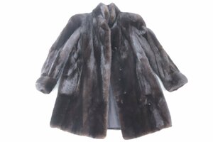 BLACKGLAMA ブラックグラマ × LANVIN ランバン 毛皮 ファー コート DARK RANCH MINK ミンク ダークブラウン 系 レディース 3619-NA