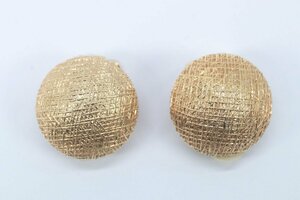 Christian Dior Christian Dior earrings Gold color round accessory Vintage 2453-B