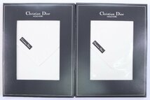 【15点】Christian Dior クリスチャンディオール トロッター柄 ロゴ ハンカチ 綿 コットン 100％ ホワイト 白 箱有 まとめ 3467-HA_画像5