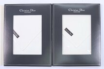 【15点】Christian Dior クリスチャンディオール トロッター柄 ロゴ ハンカチ 綿 コットン 100％ ホワイト 白 箱有 まとめ 3467-HA_画像2
