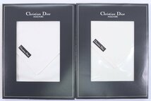【15点】Christian Dior クリスチャンディオール トロッター柄 ロゴ ハンカチ 綿 コットン 100％ ホワイト 白 箱有 まとめ 3467-HA_画像7