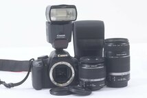 CANON キャノン EOS KISS X2 ZOOM EF-S 55-250mm F4-5.6/18-55mm F3.5-5.6 IS デジタル一眼 カメラ ズームレンズ 43392-K_画像1