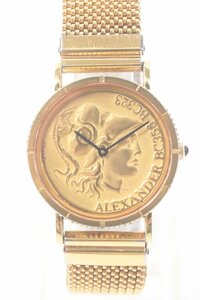 ORIENT オリエント Chandor シャンドール アレクサンダー大王 コインウォッチ クォーツ メンズ 腕時計 ゴールドカラー 3108-N
