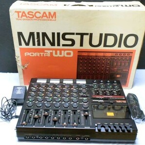 ■ジャンク■美品■TASCAM MINISTUDIO porta TWO マルチトラックレコーダー 元箱・アダプター・ストラップ付属の画像1