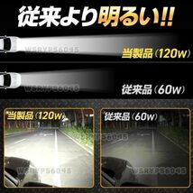 ワークライト LED 作業灯 12V 24V トラック 車 投光器 前照灯 投光器 船舶 灯 デッキ ライト 120W 240W 防水 防塵 ホワイト 白 2個 F365WH_画像4