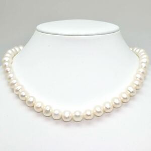 ソーティング付き!!＊本真珠ネックレス＊m 約53.9g 約43.5cm 大珠 pearl necklace accessory jewelry DD0/DH0