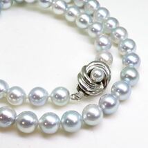 ＊TASAKI(田崎真珠)アコヤ本真珠ネックレス＊m 約36.5g 約43.0cm 7.5~8.0mm パール pearl jewelry necklace silver EC0/EE0_画像1