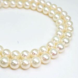 ＊TASAKI(田崎真珠)アコヤ本真珠ネックレス＊m 約24.3g 約43.0cm 6.0~6.5mm パール pearl jewelry necklace silver DA5/DA5