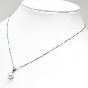 箱付き!!＊MIKIMOTO(ミキモト)K18WGアコヤ本真珠ペンダント＊m 2.9g パール pearl ジュエリー jewelry pendant EB0/EB1の画像4