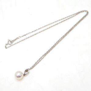 箱付き!!＊MIKIMOTO(ミキモト)K18WGアコヤ本真珠ペンダント＊m 2.9g パール pearl ジュエリー jewelry pendant EB0/EB1の画像7