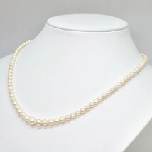 ＊MIKIMOTO(ミキモト)K14WGアコヤ本真珠ネックレス＊m 約15.2g 約45.5cm 4.0~7.5mm珠 pearl パール jewelry necklace EA3/EE0_画像3