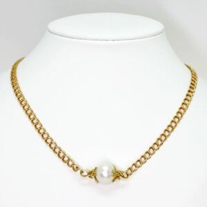  прекрасный товар!!*TASAKI( Tasaki Shinju )K18 юг . White Butterfly жемчуг колье *a примерно 21.4g примерно 44.5cm жемчуг pearl jewelry pendant necklace FA6/FA6