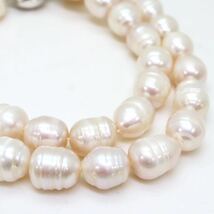 真科研!!鑑別書付き!!＊本真珠ネックレス/イヤリング＊a 61.7g 43.0cm パール pearl sapphire necklace earring jewelry silver EA3/EB5_画像3