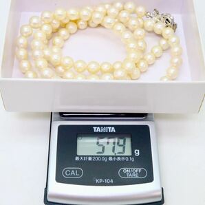 ＊アコヤ本真珠ロングネックレス＊a 約57.9g 約77.5cm 約7.0~7.5mm あこや パール pearl necklace jewelry silver DH0/EC0の画像6