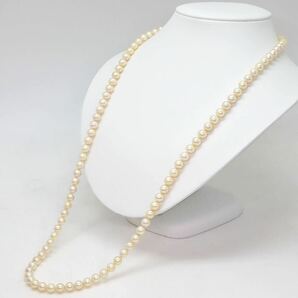 ＊アコヤ本真珠ロングネックレス＊a 約57.9g 約77.5cm 約7.0~7.5mm あこや パール pearl necklace jewelry silver DH0/EC0の画像2