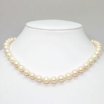 大珠!!＊アコヤ本真珠ネックレス/アクセサリーパーツ＊a 47.8g 42.0cm 8.5~9.0mm あこや パール pearl necklace jewelry silver DE0/DE0_画像2