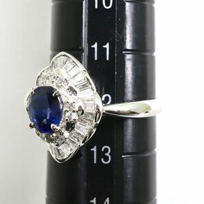 ソーティング付き!!＊Pt900天然サファイア/天然ダイヤモンドリング＊m 約4.8g 約12.0号 sapphire diamond ジュエリー ring指輪 EC8/EC8の画像7