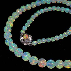 ＊CrescentVert(クレサンベール)K14WGオパールネックレス＊m 約20.3g 約42.0cm opal necklace jewelry EA3/EB5