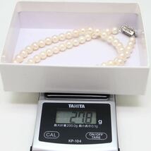 良品!!＊TASAKI(田崎真珠)アコヤ本真珠ネックレス＊m 約27.8g 約46.0cm 6.0~6.5mm パール pearl jewelry necklace silver DD0/EA0_画像8