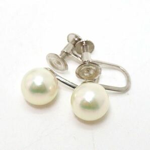 ＊K14WGアコヤ本真珠イヤリング4点おまとめ＊a 約5.8g 約5.0~6.5mm パール pearl ジュエリー earring pierce jewelry EA9の画像3