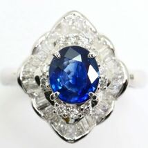 ソーティング付き!!＊Pt900天然サファイア/天然ダイヤモンドリング＊m 約4.8g 約12.0号 sapphire diamond ジュエリー ring指輪 EC8/EC8_画像3