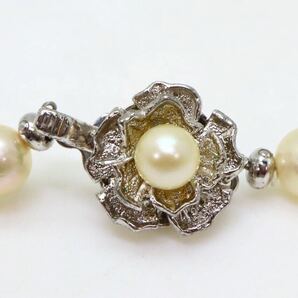 ＊アコヤ本真珠ロングネックレス＊a 約57.9g 約77.5cm 約7.0~7.5mm あこや パール pearl necklace jewelry silver DH0/EC0の画像4