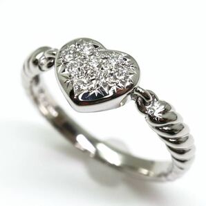 美品!!＊TASAKI(田崎真珠)Pt900天然ダイヤモンドリング＊a 約4.5g 約0.09ct 約12.5号 diamond ring 指輪 jewelryジュエリー EB4/EB4の画像1