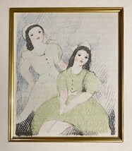 【特価】　≪　　マリー・ローランサン　　≫　　オリジナルリトグラフ【石版画】　 NEW DRESSES 　 1939年 　 THE GARDEN PARTY_画像2