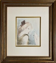 【特価】　≪　　マリー・ローランサン　　≫　　オリジナルリトグラフ【石版画】　 MR. AND MRS. DOVE 　 1939年 　 THE GARDEN PARTY_画像1