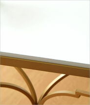 サイドテーブル おしゃれ 花台 電話台 アイアン アンティーク シンプル かわいい クラシック リビング ゴールドアイアンのサイドテーブル_画像4