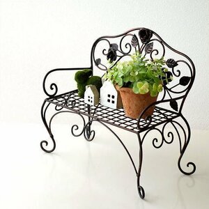  Mini bench stand for flower vase flower stand iron stylish lovely steel iron. Mini bench free shipping ( one part region excepting ) kwb8359