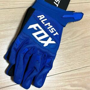 【新品】ALMST FOX RACING GLOVE キッズ Sサイズ　青白