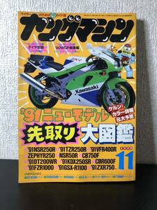 ヤングマシン 平成2年11月発行 旧車 Kawasaki バイク 雑誌 HONDA YAMAHA