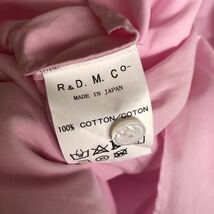 R&D.M.Co- オールドマンズテーラーCOTTON ORGANDY SWALLOWTAIL SHIRTS DRESS スワロウテイル シャツドレス ワンピース ピンク_画像9
