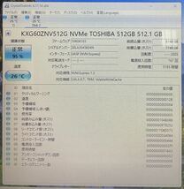 TOSHIBA SSD KXG60ZNV512G M.2 NVMe 512GB/二個セット/使用時間:5795h.8449hネコポス配送_画像2