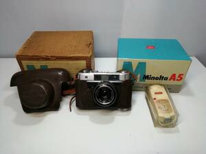 あ//H6345　カメラ　minolta ミノルタ　フィルムカメラ A5 ストロボ付き　