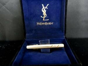 ◎№4669◎■新品同様■【YSL】サンローラン【シルバー・ゴールド】■ネクタイピン♪