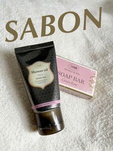 SABON サボンシャワーオイル30㍉とソープバー20㌘ ２点セット GREENROSEの香り ☆M1875