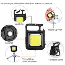 【4個】小型COBライトミニ投光器 作業灯 懐中電灯 LED 軽量 充電式 防水 マグネット キャンプ 明るい ハンディライト 釣り アウトドア_画像8