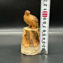 雷鳥　置物 木彫 一刀彫　彫刻 日本アルプス　黒部ダム　民芸品　インテリア　和風_画像7