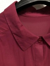 新品☆5L6L♪ピンク系♪シアー透け感フェミニン袖フリルおしゃれシャツ☆b365_画像3