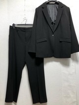 新品☆4L黒系無地♪洗えるスーツ♪ストレートパンツ♪お仕事・通勤☆b374_画像2