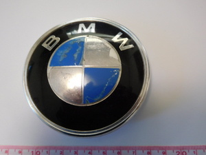 希少レア♪中古（塗装剥がれ大）BMW・3シリーズ？不明？9㎝（アルミ製）品番：5114-1？72969エンブレムバッジ当時物・レトロ