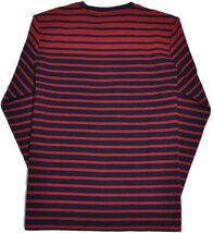 [クロコダイル] Tシャツ 長袖 ボーダー ニット素材シャツ　 Mサイズ 　3赤　 1502-15270_画像7