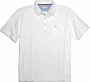 [クロコダイル] ポロシャツ 大きいサイズ 半袖 吸汗速乾 UV紫外線カット 胸ポケット付 3Lサイズ 1白 1002-14224