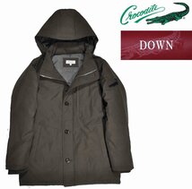 [クロコダイル] ダウンコート ジャケット ショート丈コート 撥水加工 　Mサイズ　2ダークブラウン　1504-17472_画像1